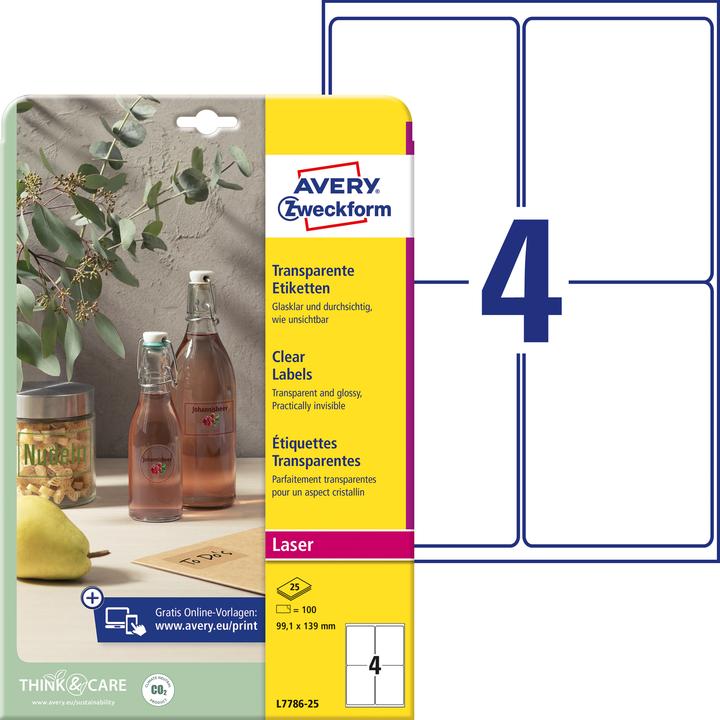 Productafbeelding Avery Transparante etiketten