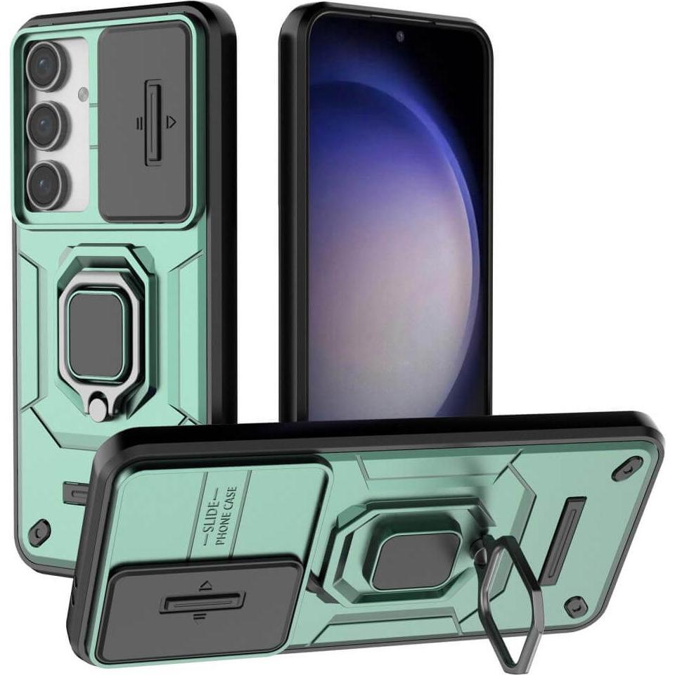 Thumbnail - Cover-Discount FE - Armor Case mit Kickstand (Samsung Galaxy S24 FE), Smartphone Hülle, Grün
