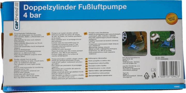 Label énergétique Cartrend Pompe à pied