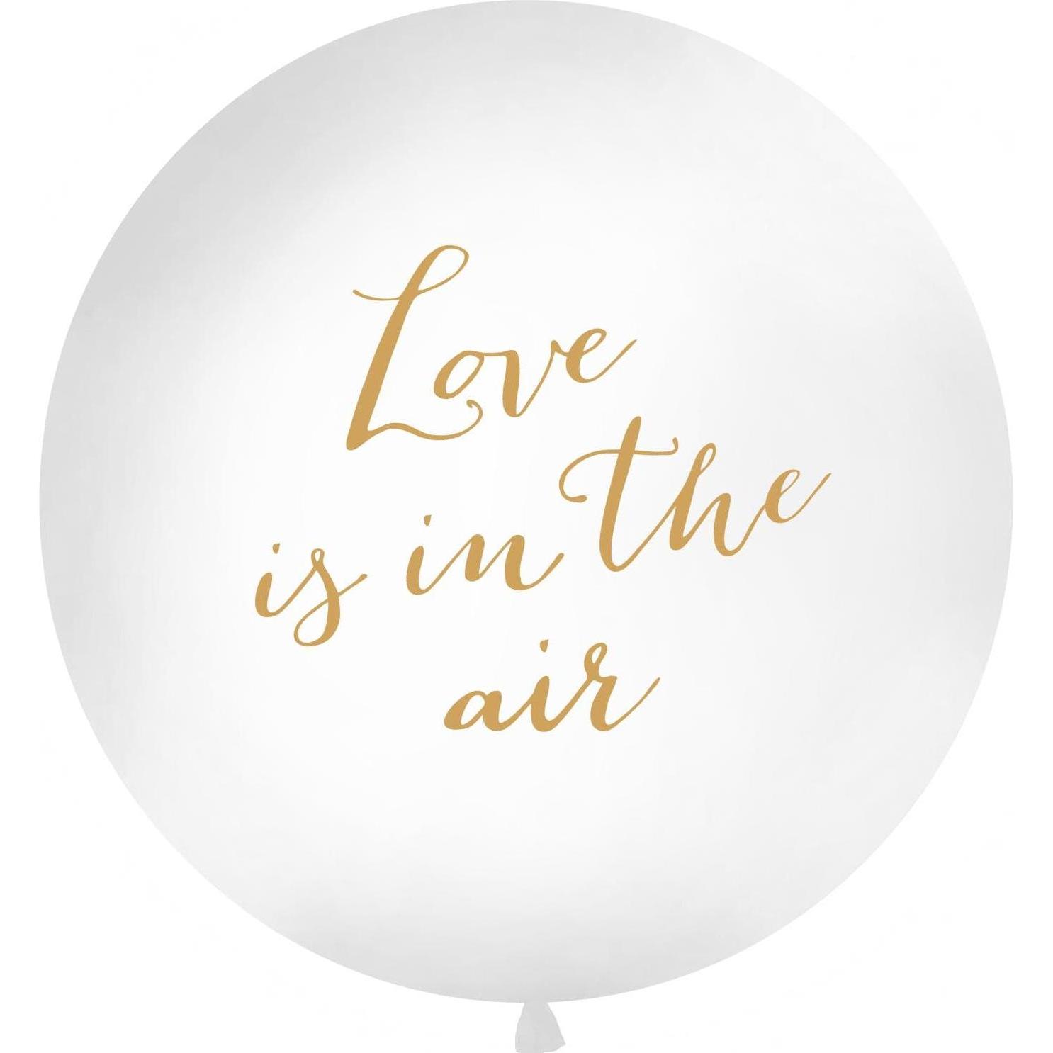 Partydeco Luftballon Love is in the air Ø 1 m, Schwarz/Weiss