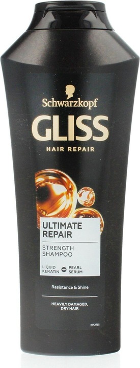 Immagine prodotto Schwarzkopf GLISS Ultimate Repair Shampoo rigenera il tuo corpo con un'unica soluzione, 400ml (400 ml, Shampoo secco)