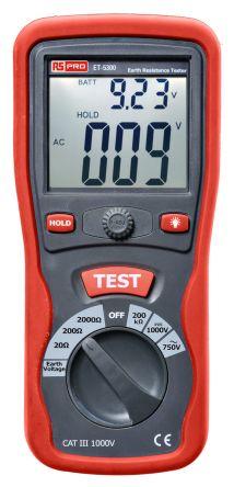 Actual product image RS PRO ET5300 Earth Resistance Tester- 4 Wire