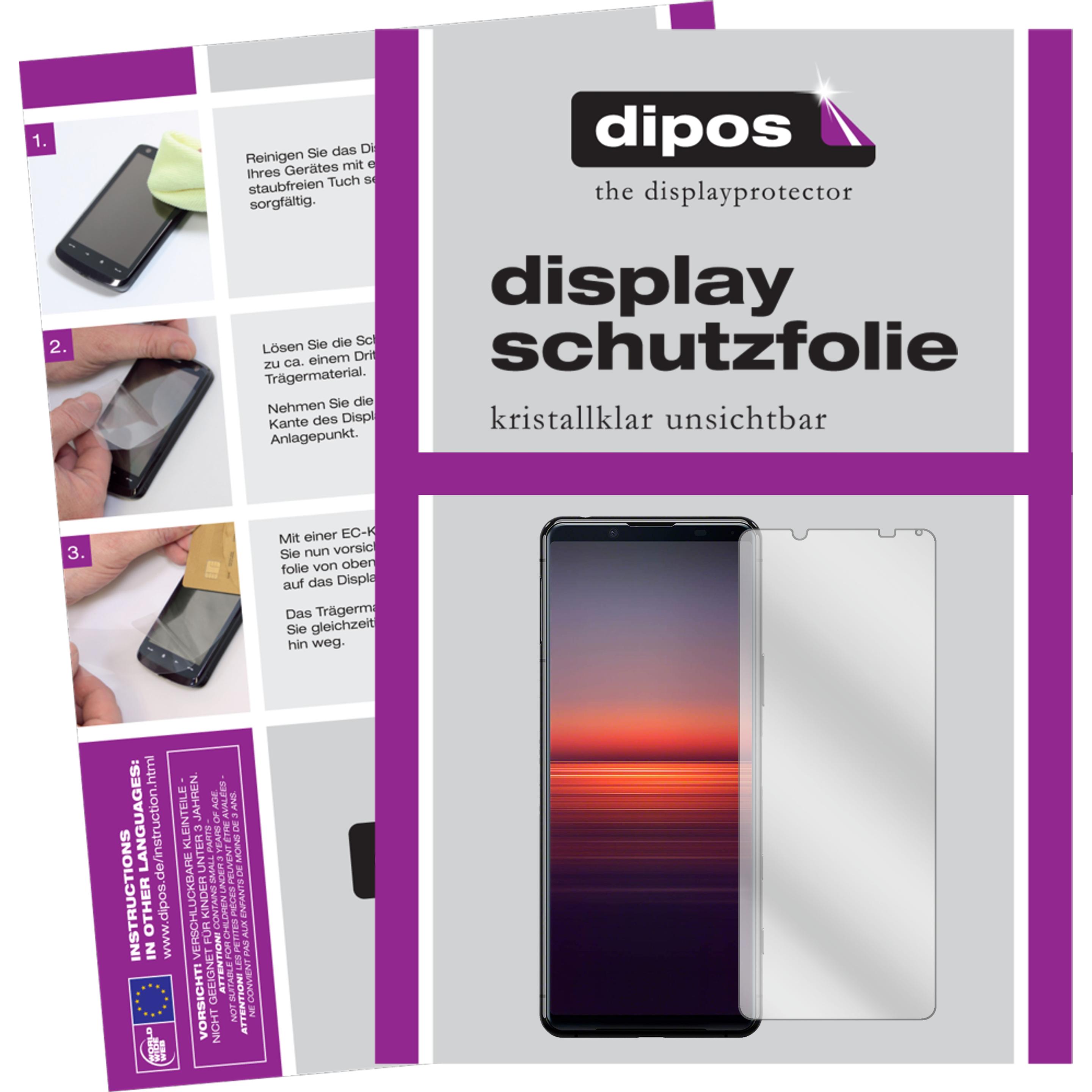 Dipos Displayschutzfolie Crystalclear (2 Stück, Sony Xperia 5 II), Smartphone Schutzfolie, Transparent