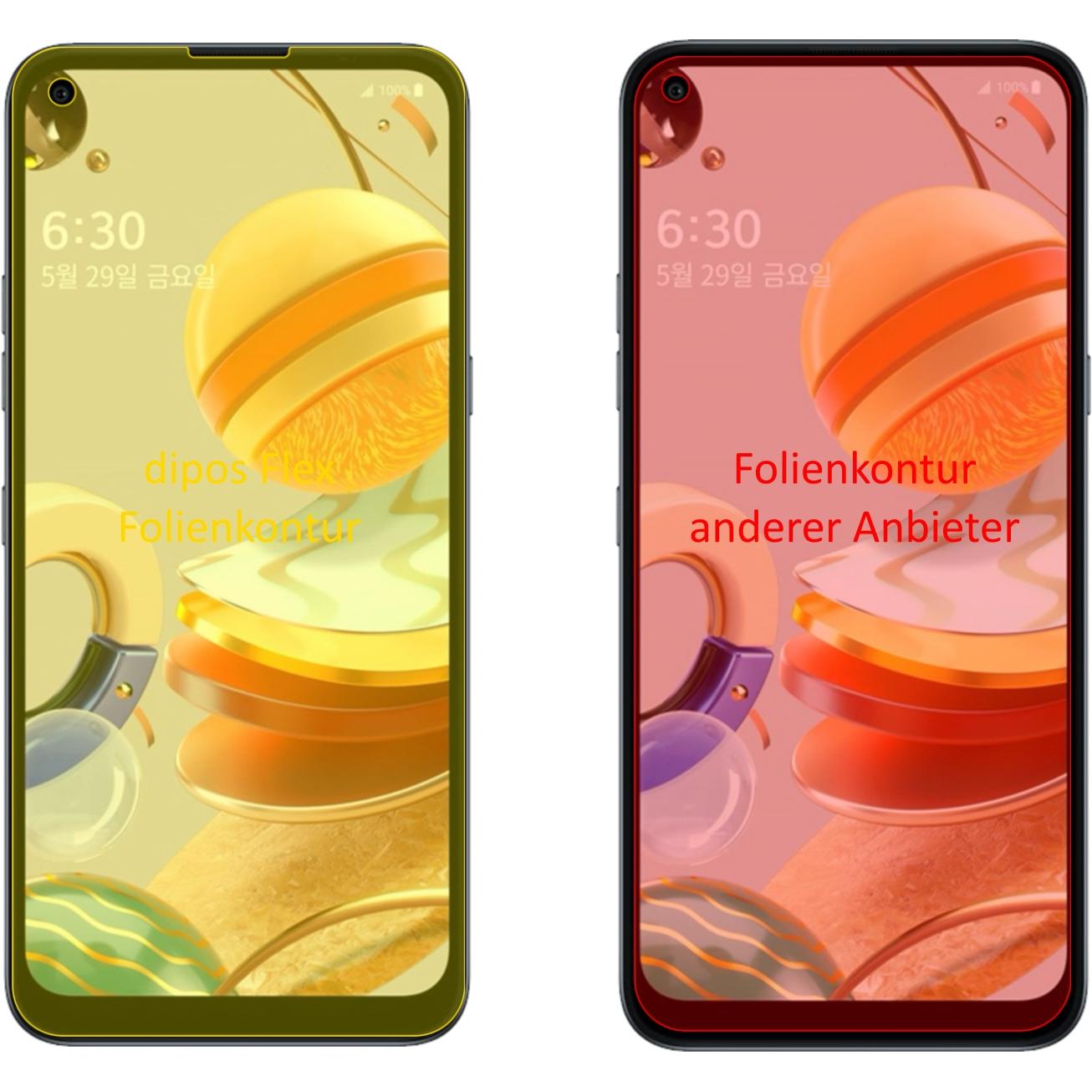 Thumbnail - Dipos Displayschutzfolie Full-Cover 3D (3 Stück, Lg q61), Smartphone Schutzfolie, Transparent