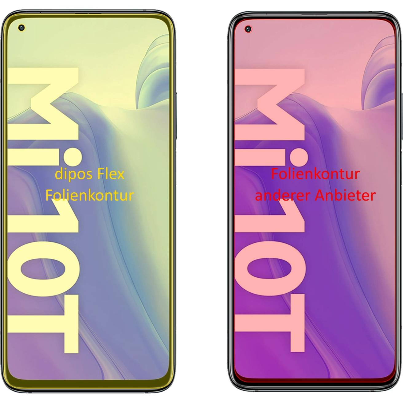 Thumbnail - Dipos Displayschutzfolie Full-Cover 3D (3 Stück, Xiaomi Mi 10T), Smartphone Schutzfolie, Transparent