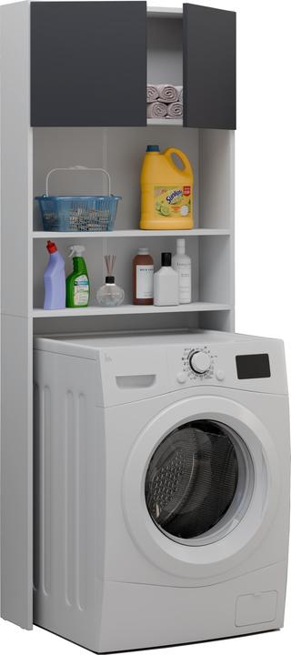 VCM Waschmaschinenschrank | Praktischer Überbauschrank mit viel Stauraum | Masse ca. B. 70 x H. 182 x T.