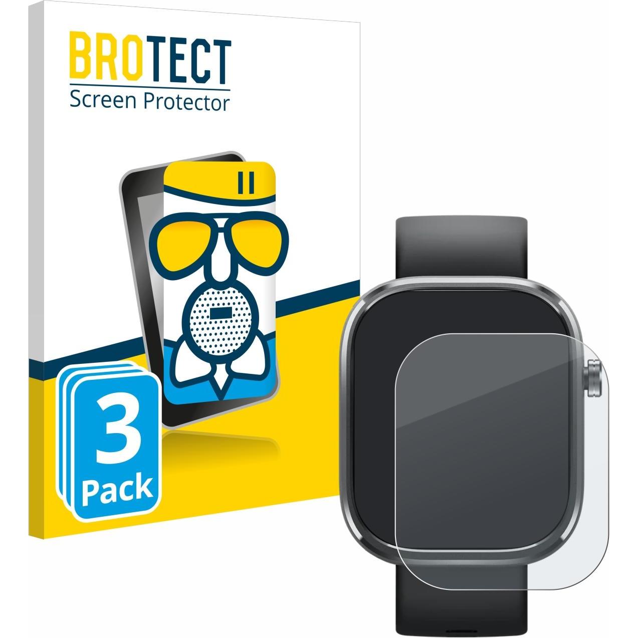 BROTECT Schutzglas Schutzfolie Displayschutz Display Schutz Glas Folie matt, Smartwatch Schutzfolie, Grau