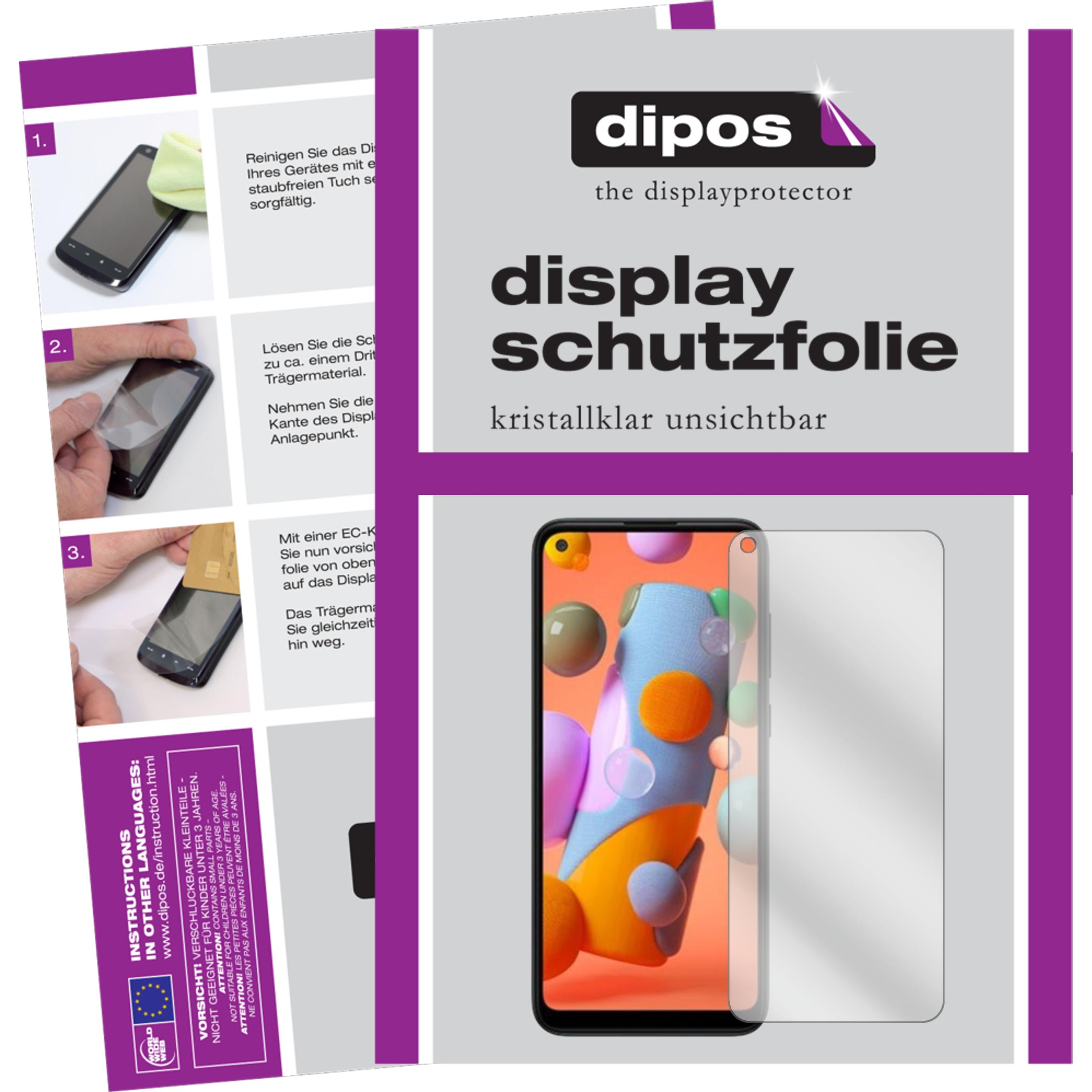 Dipos Displayschutzfolie Crystalclear (2 Stück, Samsung Galaxy A12), Smartphone Schutzfolie, Transparent