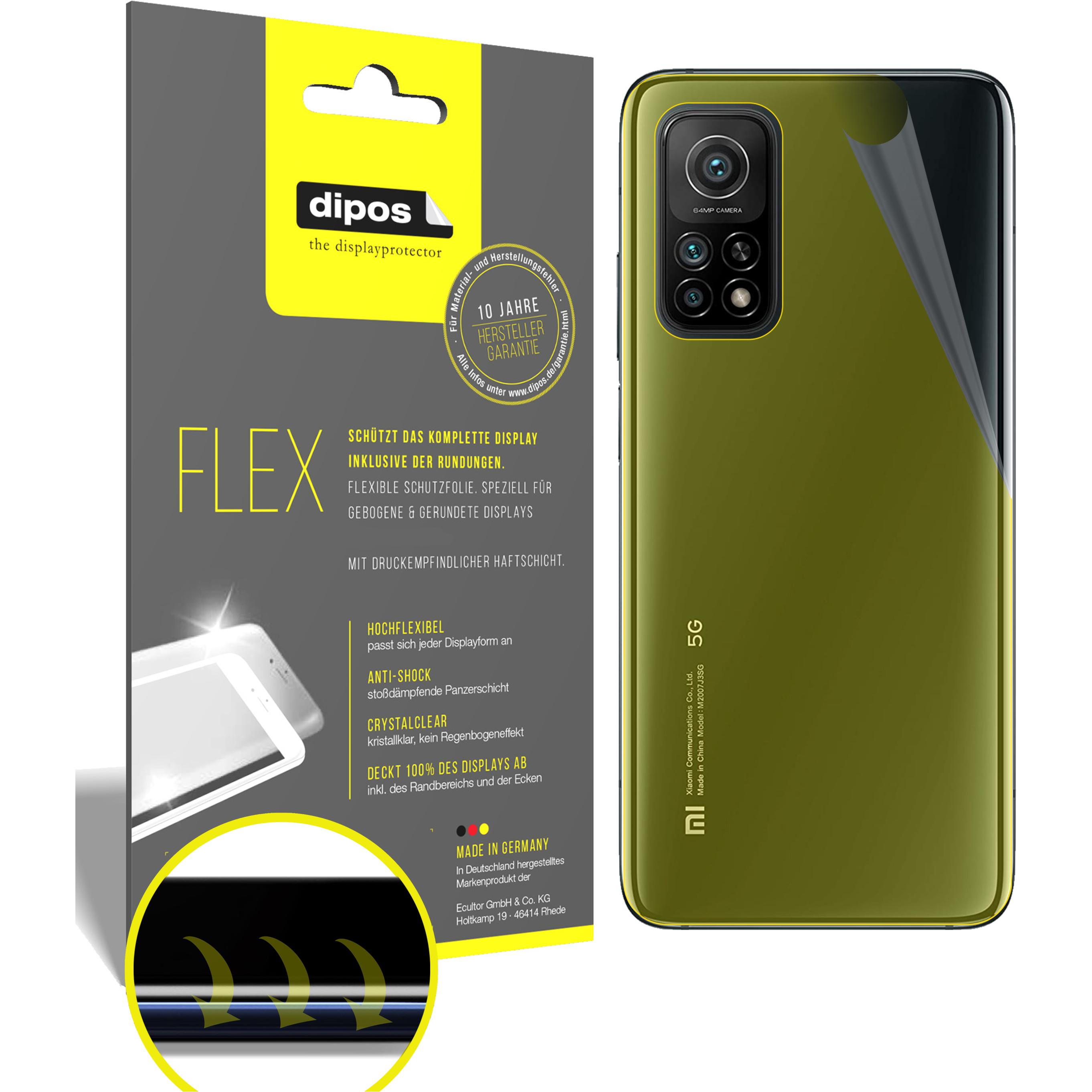 Dipos Displayschutzfolie Full-Cover 3D (3 Stück, Xiaomi Mi 10T), Smartphone Schutzfolie, Transparent