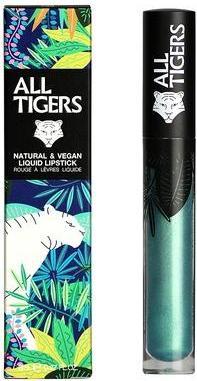 All Tigers Steal The Show Rouge à Lèvres Métallique Vert - Longue Tenue, Mat, Vegan & Naturel - 989 - Avec Bio