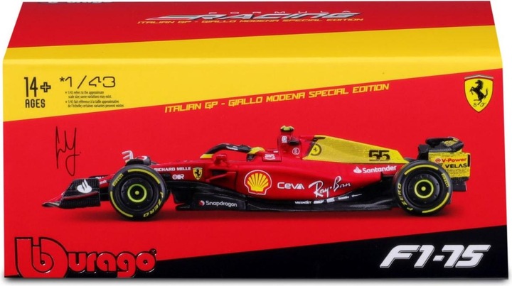 Produktbild Bburago Ferrari F1-75 1/43 C. Sainz 2022