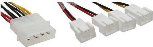 Produktbild InLine Lüfter Adapterkabel (10 cm, 3 Pin)