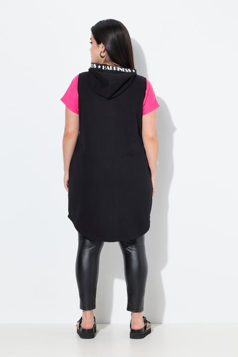 Actual product image Angel of Style Long-Sweatweste, A-Linie, Wording-Bänder, Kapuze (44)