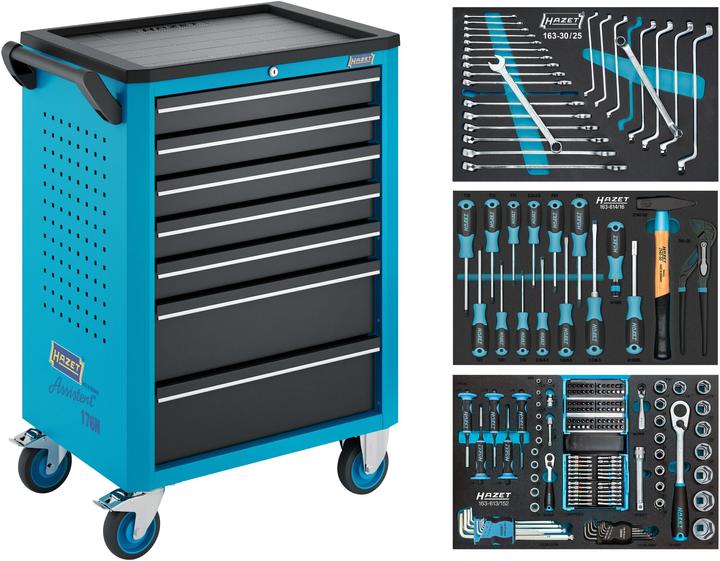 Immagine prodotto HAZET Carrello portautensili ∙ Assistente 176N-7 ∙ assortimento 176N-7/193 ∙ 193-pezzi ∙ Cassetti, … (193 x)