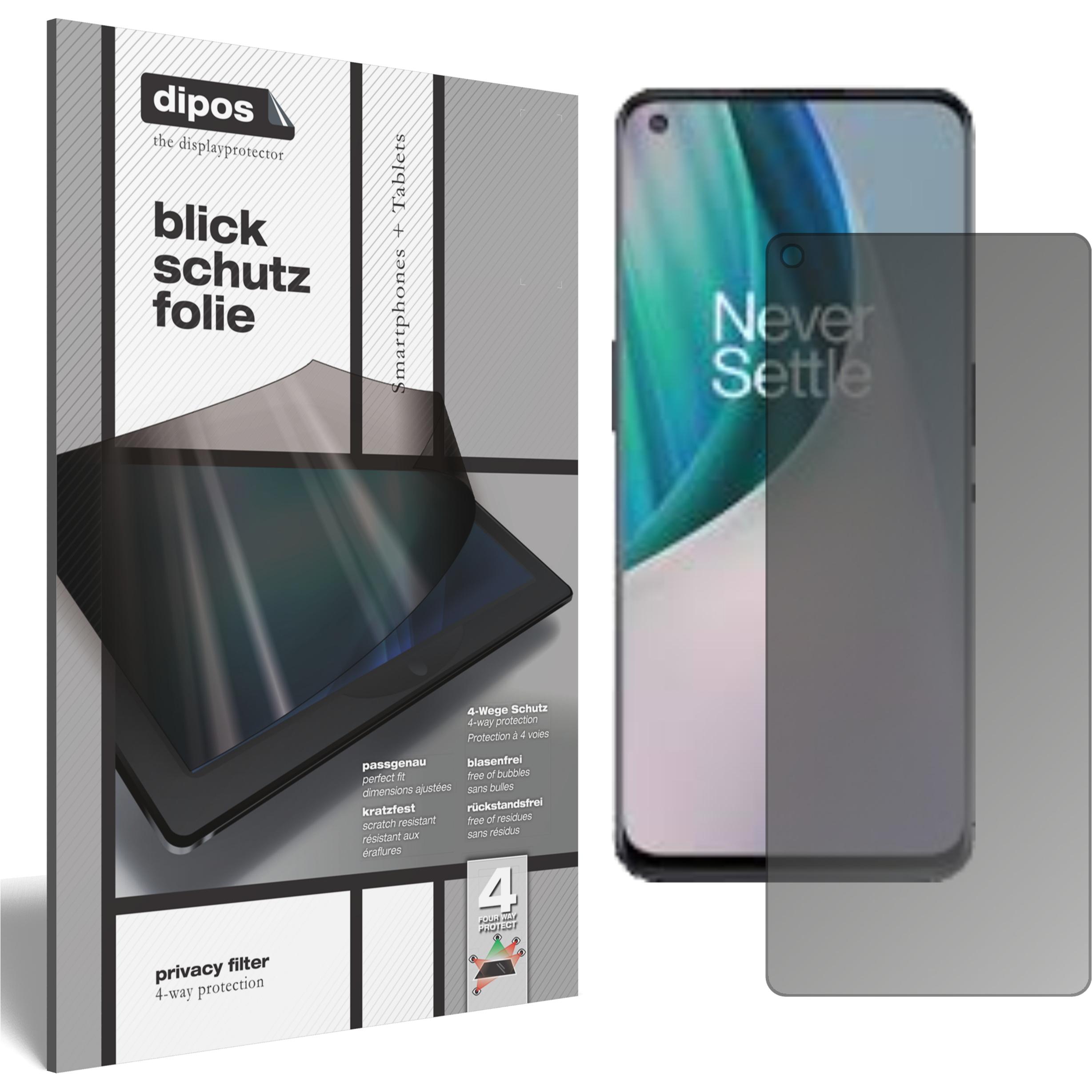 Dipos Blickschutzfolie 4-Way Privacy (1 Stück, OnePlus Nord N10 5G), Smartphone Schutzfolie, Transparent