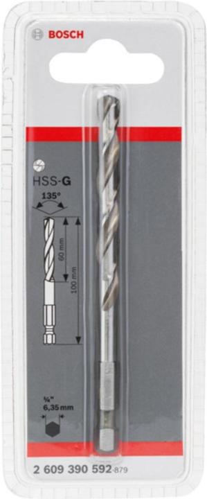 Produktbild Bosch Professional Zubehör PRO Pilot Drill Bit, Quick Change-System für Lochsägen HSS-G 6,35 x 100 mm (7.15 mm)