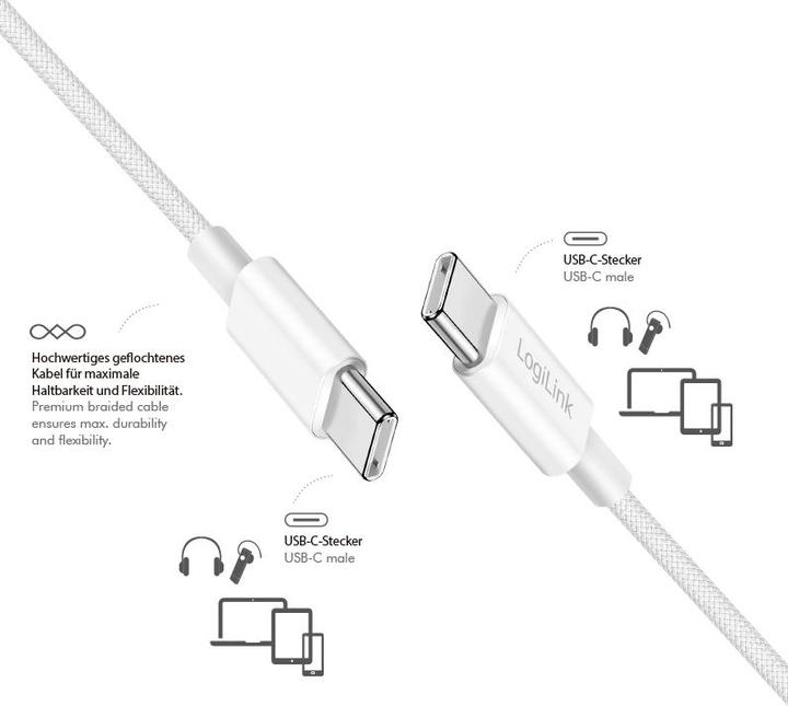 Produktbild LogiLink Prüfen (1 m, USB 2.0, 60 W)