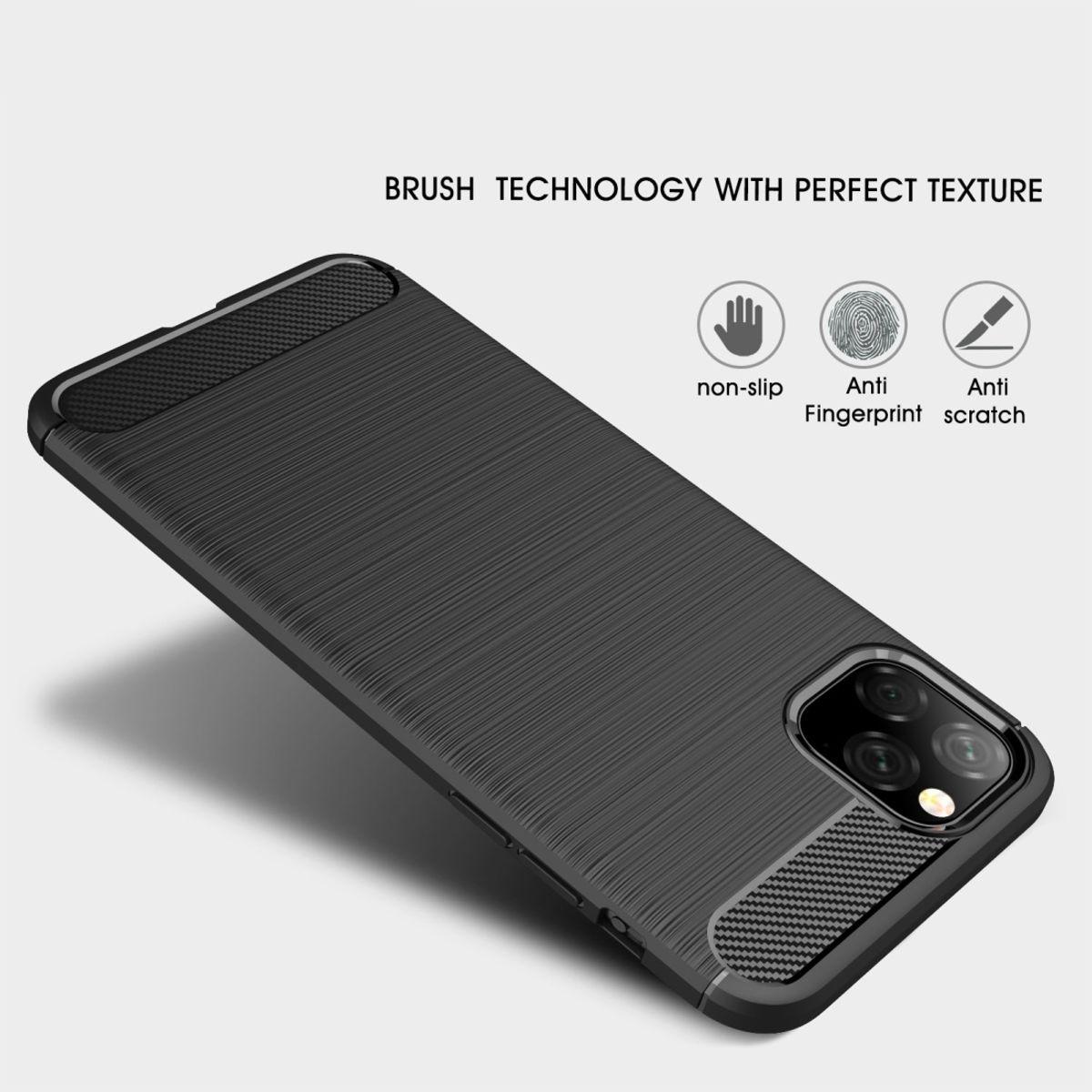 Thumbnail - König Design Hülle Handy Schutz für Apple iPhone 11 Case Cover Bumper Carbon Optik Etuis Blau (Apple iPhone 11), Smartph...