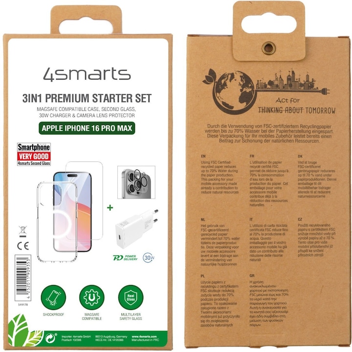 Produktbild 4smarts 3 in 1 Starter Set (Apple iPhone 16 Pro Max)