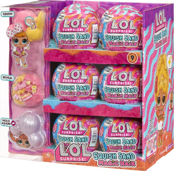 Actual product image MGA L.O.L. Surprise! Squish Sand Magic Hair Tots Asst in PDQ