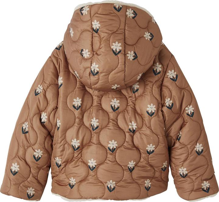 Actual product image Vertbaudet Wendbare Mädchen Kapuzen-Steppjacke mit Teddyfleece, Wattierung Recycling-Polyester (134)