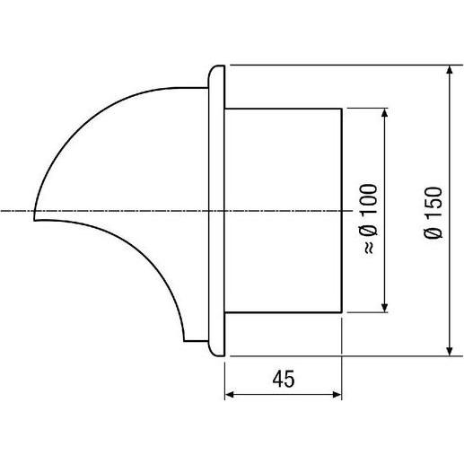 Thumbnail - Maico, Belüftungsventilator, MAI LH-V2A 10 Edelstahl-Lufthaube