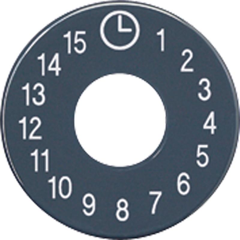 JUNG Drehknopf Zeitschalt sw glz SKS11015, Taster + Schalter, Grau