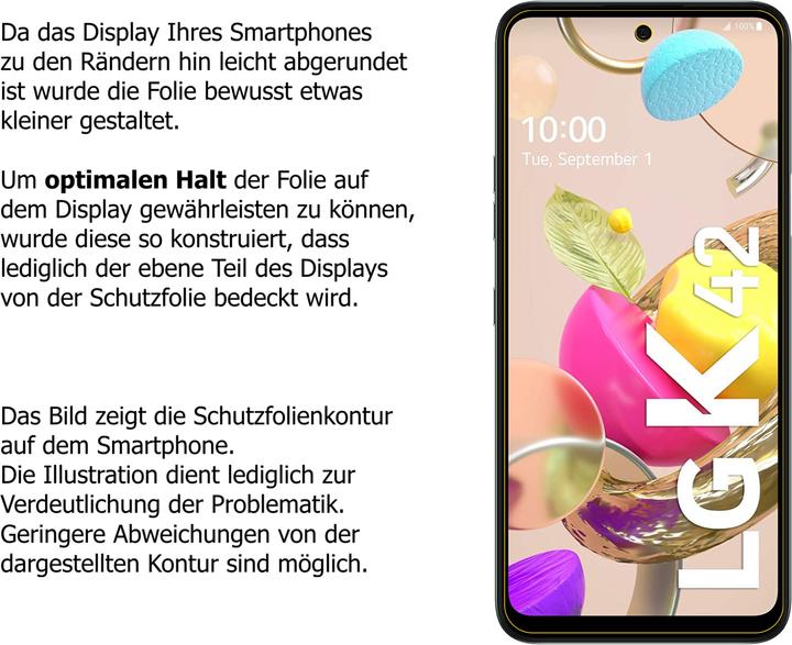 Actual product image Dipos Screen Protector Anti-Glare (6 Piece, LG K42)