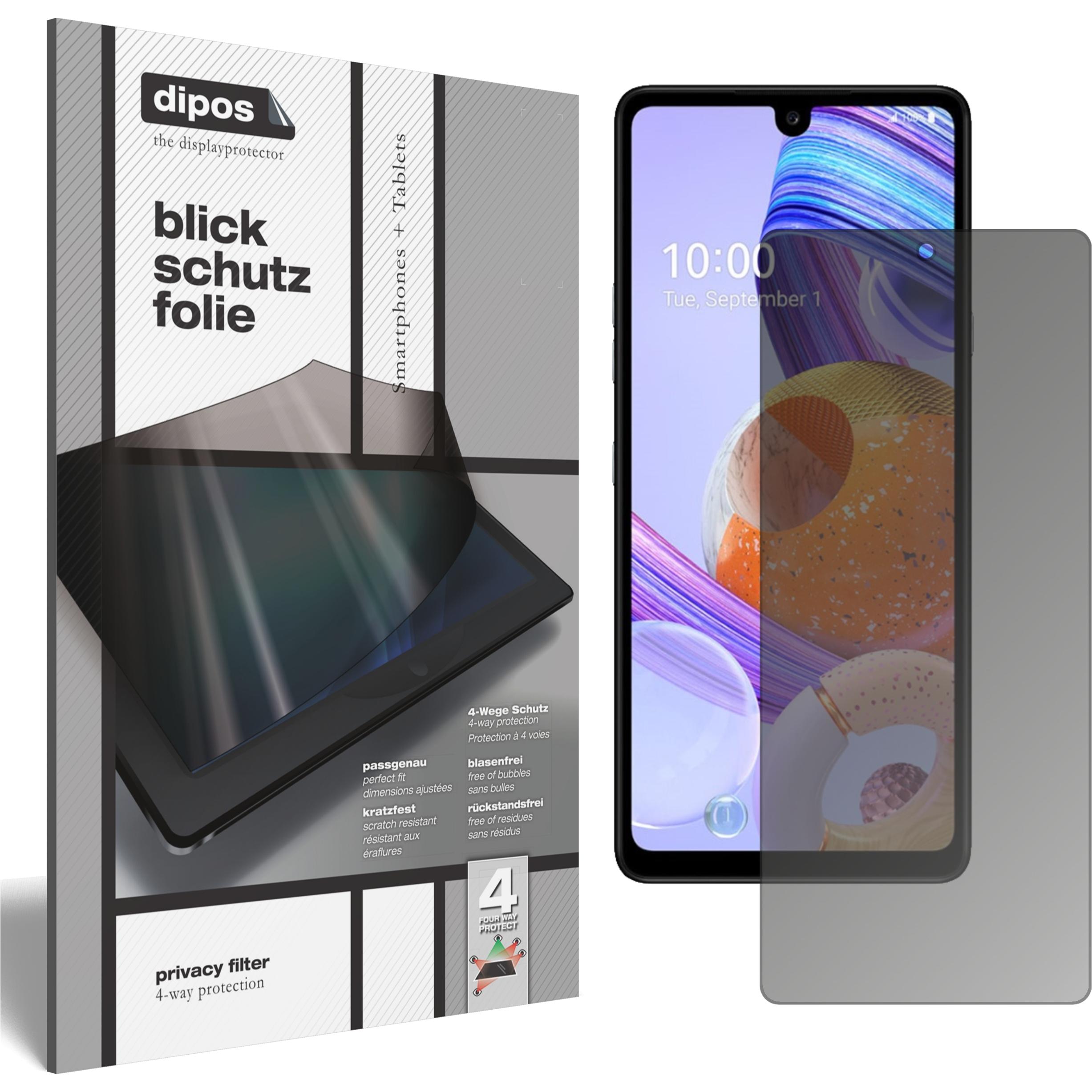 Thumbnail - Dipos Blickschutzfolie 4-Way Privacy (1 Stück, Lg k71), Smartphone Schutzfolie, Transparent
