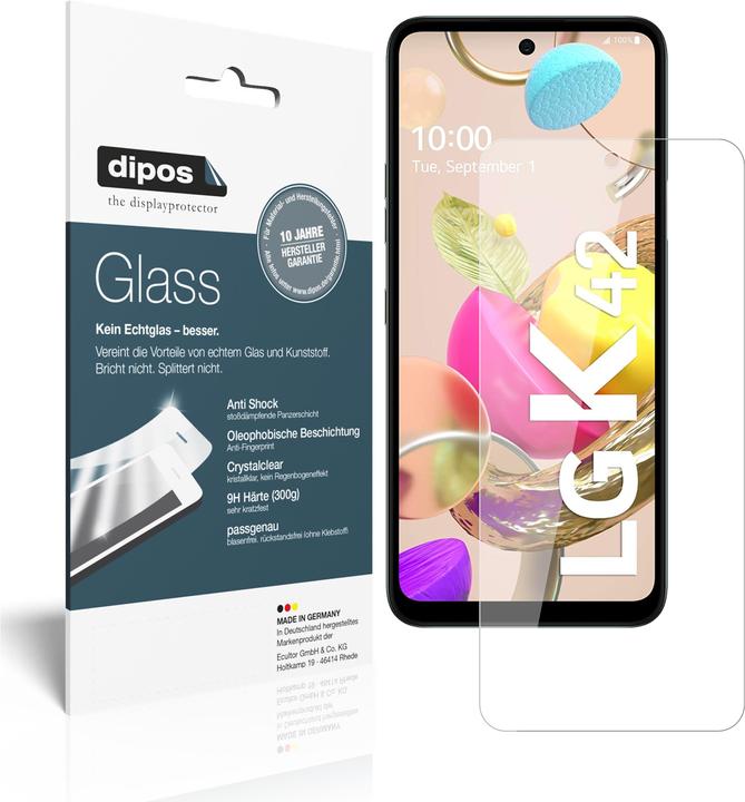 Dipos Displayschutz Anti-Shock (2 Stück, LG K42)