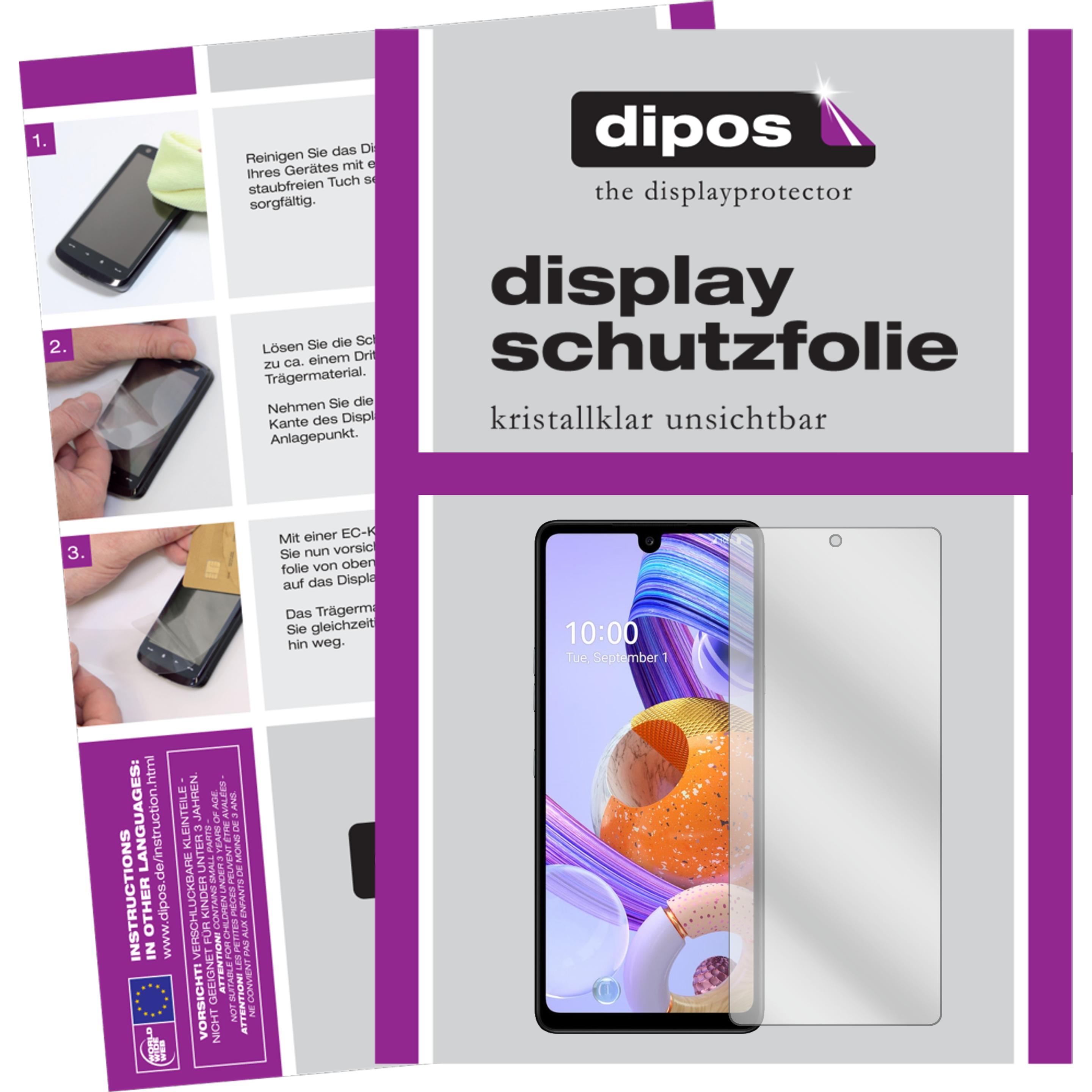 Dipos Displayschutzfolie Crystalclear (4 Stück, Lg k71), Smartphone Schutzfolie, Transparent