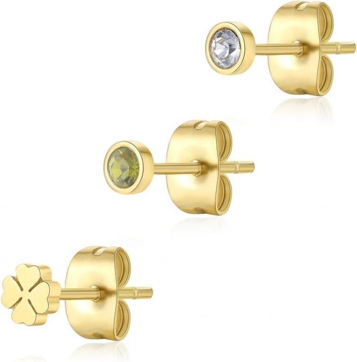 Image du produit Sagapo S'Agapo Set Of Three Gold-Plated Lucky Click Sck168 Earrings