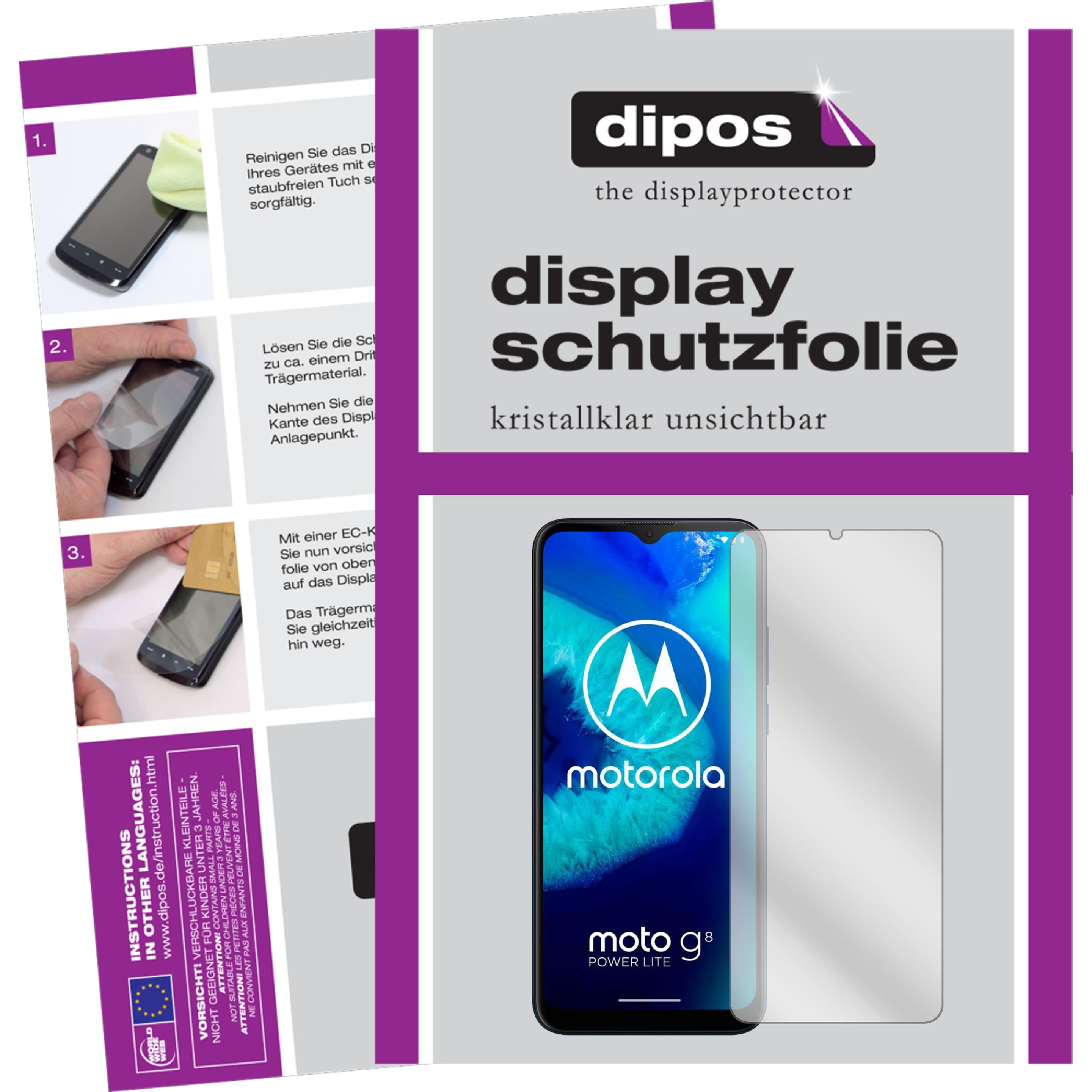 Dipos Displayschutzfolie Crystalclear (2 Stück, Motorola Moto G8 Power Lite), Smartphone Schutzfolie, Transparent