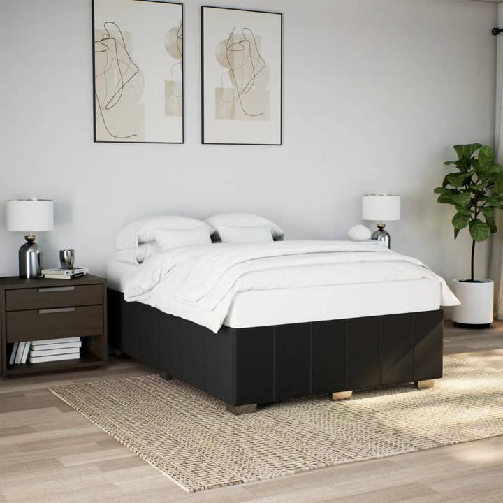 Produktbild vidaXL Bettgestell ohne Matratze Stoff (140 x 190 cm)