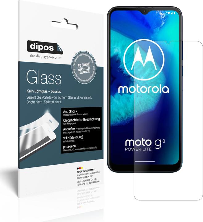 Dipos Displayschutz Anti-Shock (2 Stück, Motorola Moto G8 Power Lite)