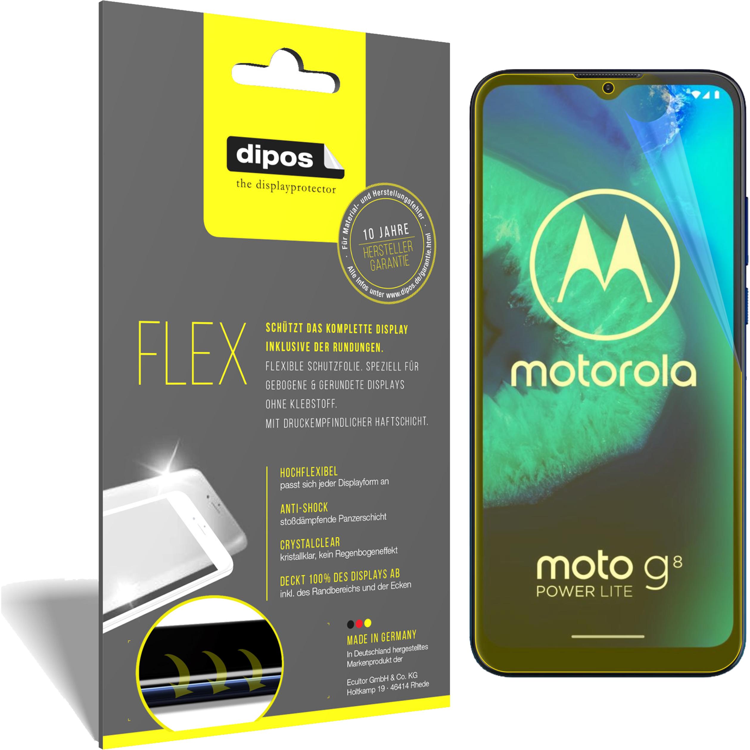 Dipos Displayschutzfolie Full-Cover 3D (3 Stück, Motorola Moto G8 Power Lite), Smartphone Schutzfolie, Transparent