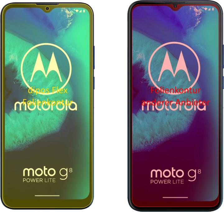 Actual product image Dipos Screen Protector Full-Cover 3D (3 Piece, Motorola Moto G8 Power Lite)