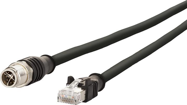 Produktbild Metz Connect Verbindungsleitung M12 ST-RJ45 ST, 4-polig X-kodiert (SF/UTP, CAT6a, 5 m)