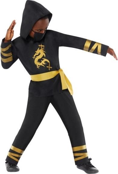 Image du produit Amscan Costume de guerrier Ninja Dragon enfant noir et or