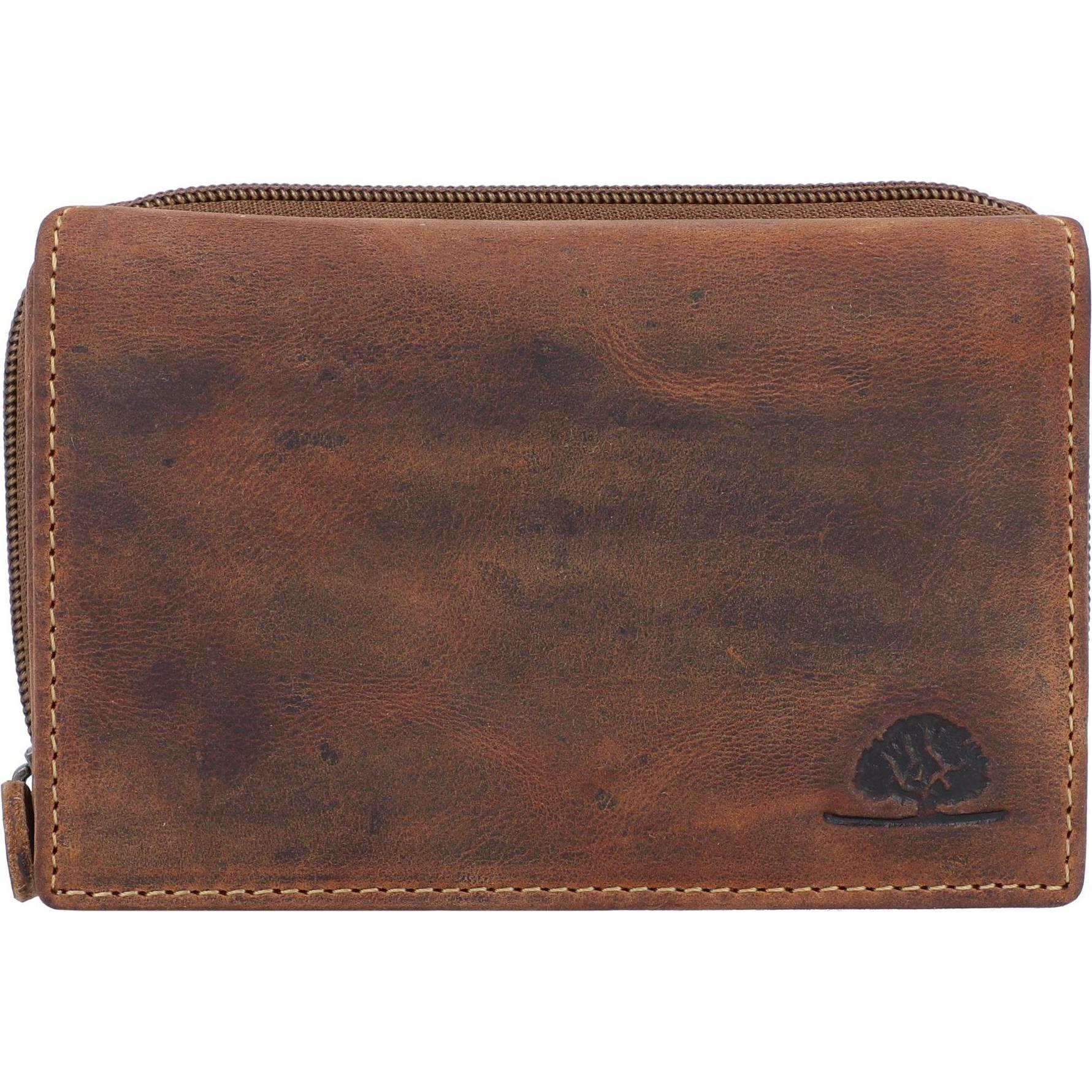 Greenburry, Damen, Portemonnaie, Geldbörse Vintage 1607 RV-Kombibörse RFID, Braun
