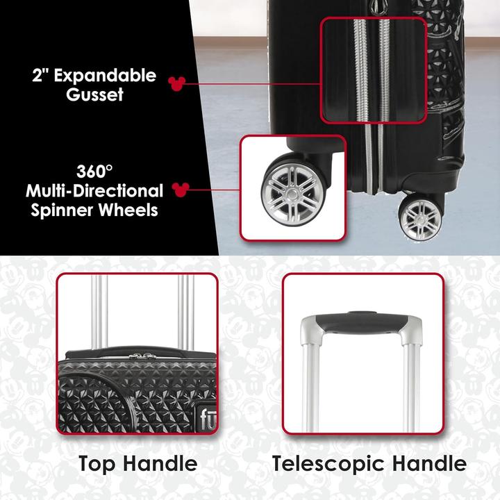 Actual product image Ful Mickey Mouse Textured Hardside Luggage