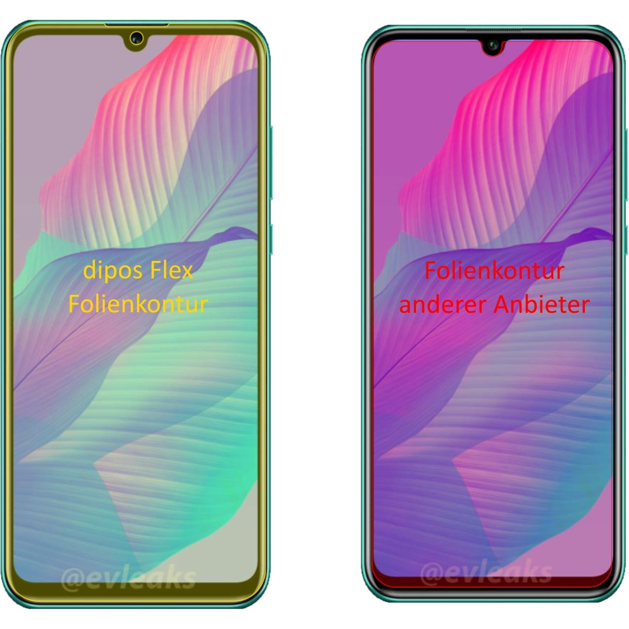 Thumbnail - Dipos Displayschutzfolie Full-Cover 3D (2 Stück, Huawei P Smart S), Smartphone Schutzfolie, Transparent