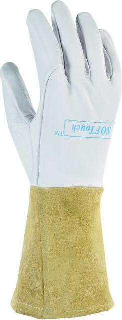Productafbeelding Weldas Lashandschoenen maat XL (9,5) naturel/oranje EN 388, EN 12477, EN 1149-2 (XL)