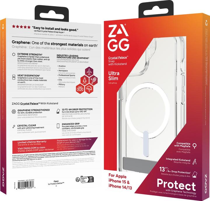 Immagine prodotto Zagg Casi Crystal Palace SnapK (Apple iPhone 13, Apple iPhone 14, Apple iPhone 15)