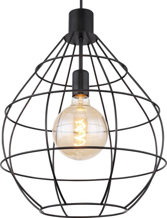 Actual product image Globo Suspension lamp Edwin black 1xE27 (E27)