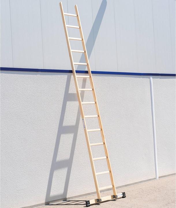 Produktbild Munk Sprossen-Anlegeleiter Holz mit Traverse 12 Sprossen (Anlegeleiter, 360 cm)