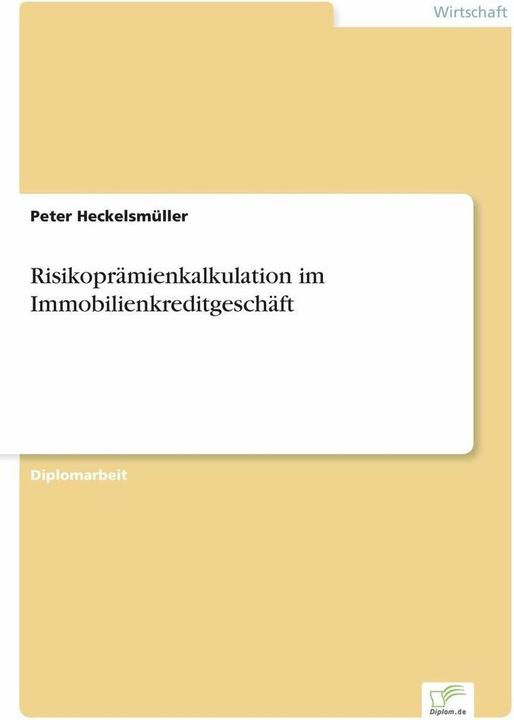 Produktbild Risikoprämienkalkulation im Immobilienkreditgeschäft (Deutsch, 2001)