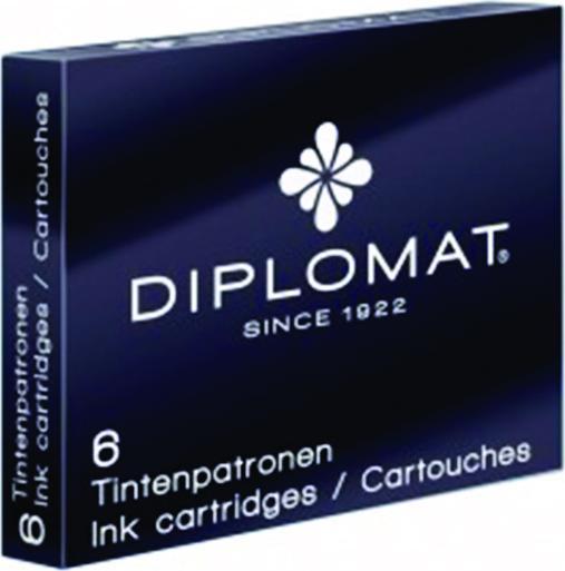 Produktbild Diplomat Tintenpatronen 6 Stck (6 Stück, Schwarz)