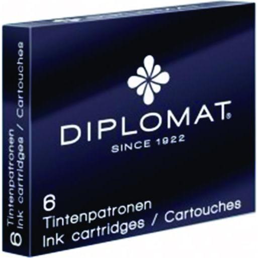 Diplomat, Ersatzpatrone, Tintenpatronen 6 Stck (Tintenfass, Schwarz)
