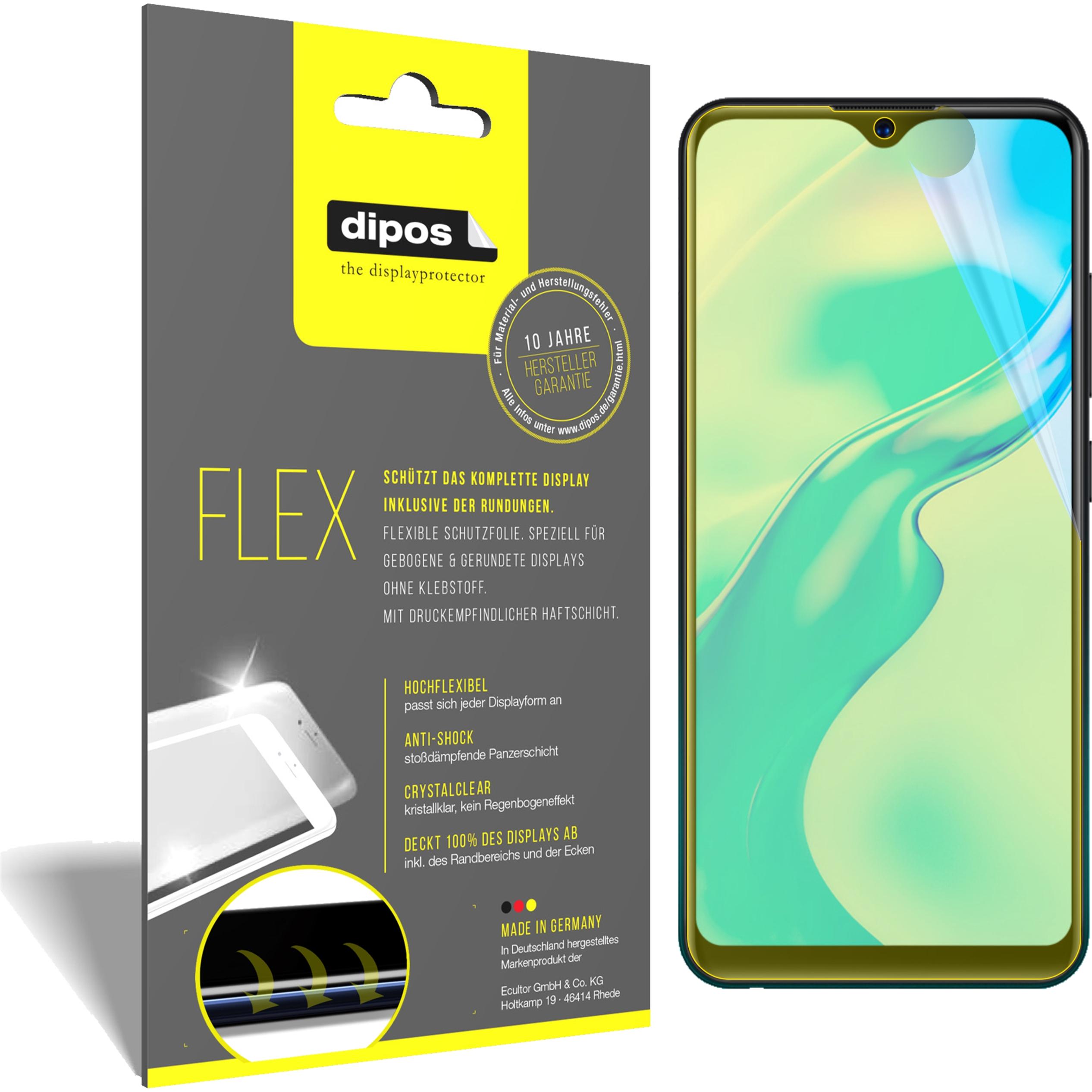 Dipos Displayschutzfolie Full-Cover 3D (2 Stück, Vivo Y11S), Smartphone Schutzfolie, Transparent